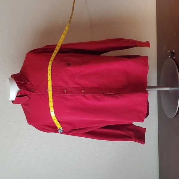 EUC. VTG. Bugle Boy Long Sleeve Button Up Shirt, L, Red - Picture 5 of 9